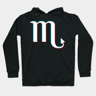 Scorpio Star Sign White 3D Effect Hoodie